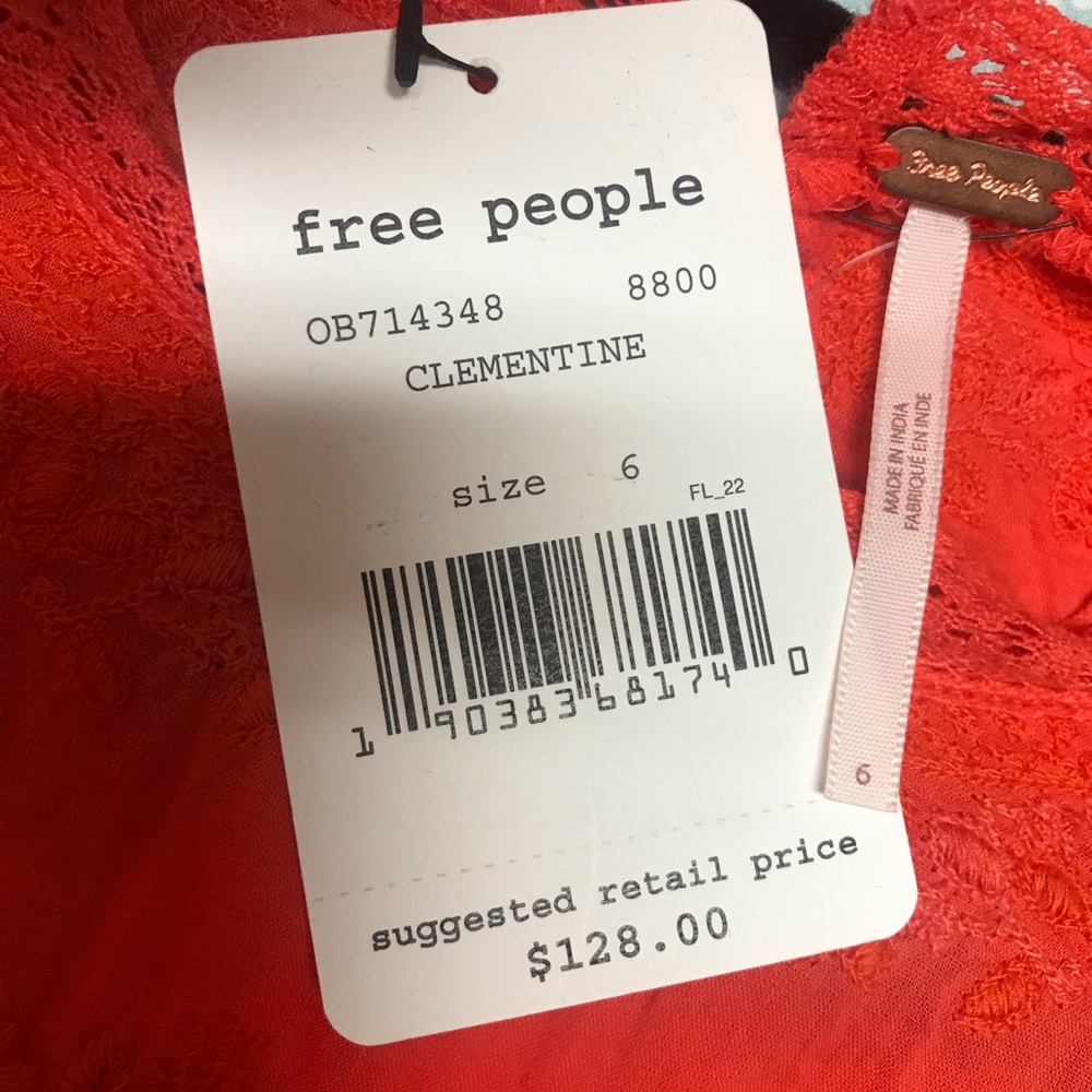 Free People Red Embroidered dress - Picture 7 of 7